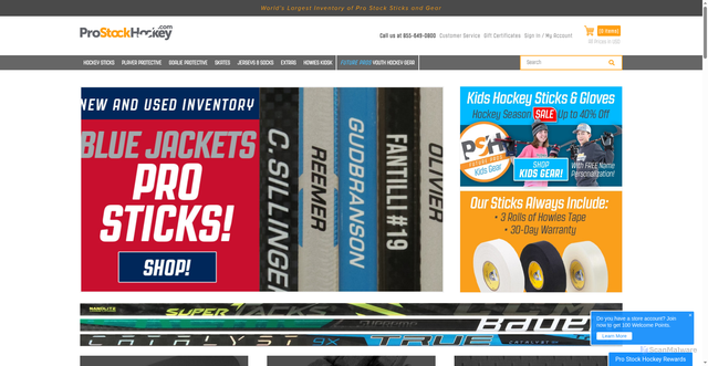 Security scan screenshot of https://www.prostockhockey.com/?srsltid=AfmBOoqRlX6r1lyZp7UbAcJZo0-F9woFcu1PCr-uAbJoLlHc79jMplL4