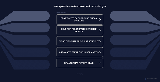 Security scan screenshot of http://santaynezriverwaterconservationdistrict.gov/