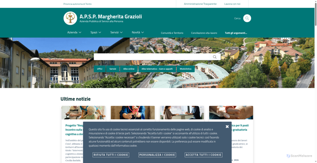 Security scan screenshot of https://www.apspgrazioli.it