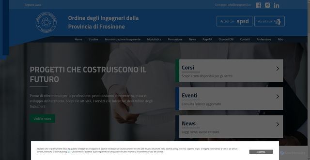 Security scan screenshot of https://ingegneri.fr.it/web/site