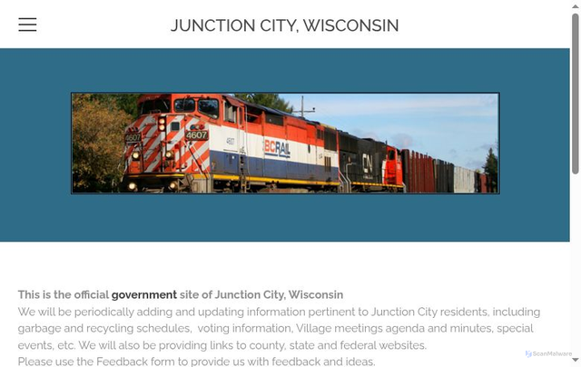 Security scan screenshot of https://www.junctioncitywisconsin.gov/