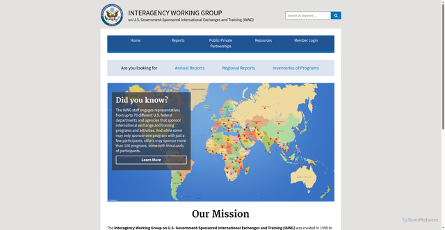 Security scan screenshot of https://iawg.gov/
