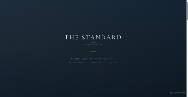 Security scan screenshot of https://thestandardcustompainting.com/