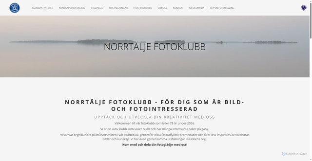 Security scan screenshot of https://norrtaljefotoklubb.se