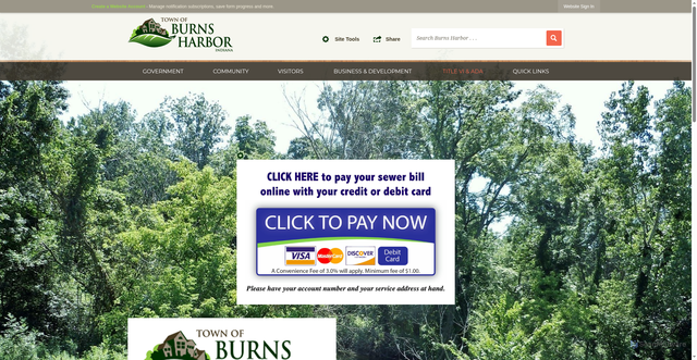Security scan screenshot of https://burnsharbor-in.gov/