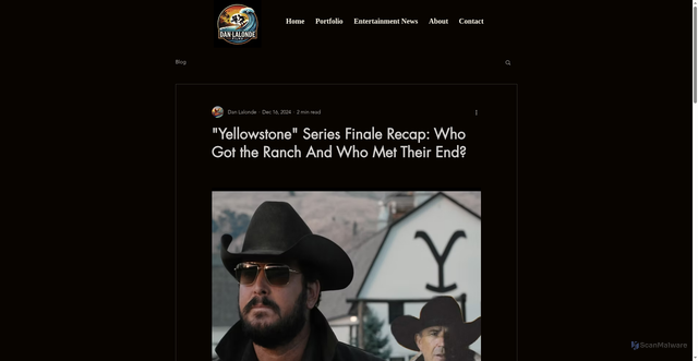 Security scan screenshot of https://www.danlalondefilms.com/post/yellowstone-series-finale-recap-who-got-the-ranch-and-who-met-their-end