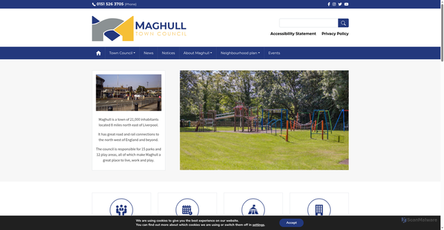 Security scan screenshot of https://maghull-tc.gov.uk/