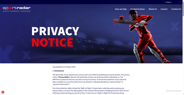 Security scan screenshot of https://jp.sportradarserving.com