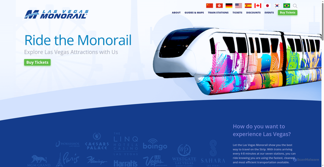 Security scan screenshot of https://www.lvmonorail.com/