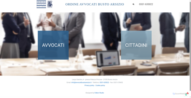 Security scan screenshot of https://www.avvocatibustoarsizio.it/