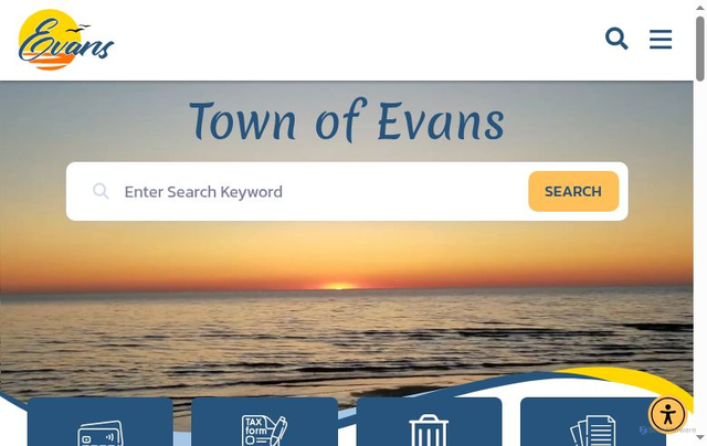 Security scan screenshot of https://townofevansny.gov/
