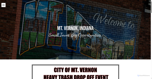Security scan screenshot of https://www.mountvernonin.gov/