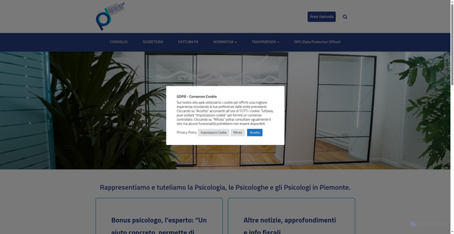 Security scan screenshot of https://ordinepsicologi.piemonte.it/