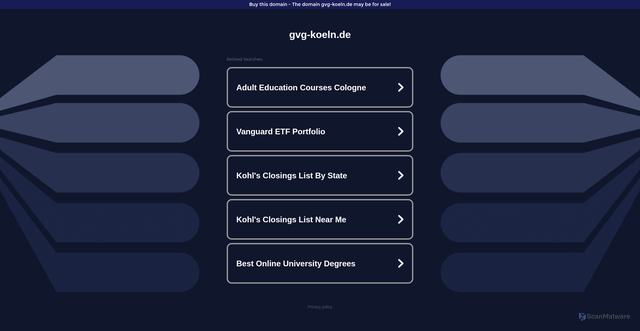 Security scan screenshot of http://ww16.gvg-koeln.de/?sub1=20260203-1702-3518-a96a-acd78f7f056a
