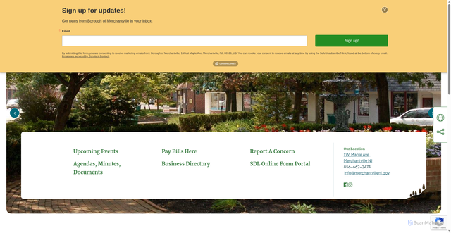 Security scan screenshot of https://merchantvillenj.gov/