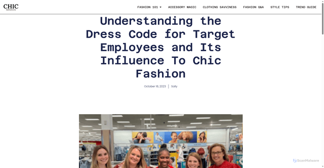 Security scan screenshot of https://www.thechicfashionista.com/understanding-the-dress-code-for-target-employees-and-its-influence-to-chic-fashion/
