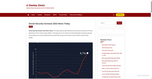 Security scan screenshot of https://astanleyalexis.pages.dev/rrfdy-social-security-increase-2022-news-today-lwwbl/