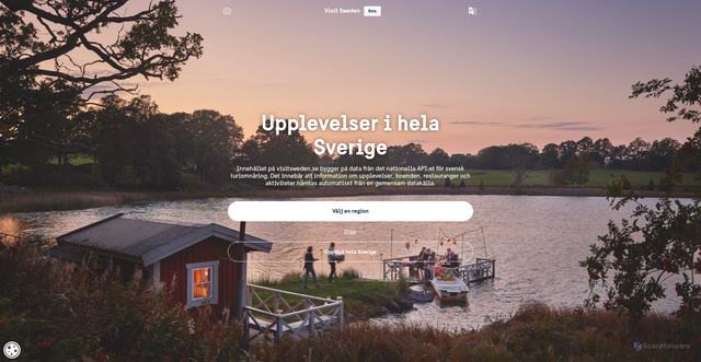 Security scan screenshot of https://visitsweden.se