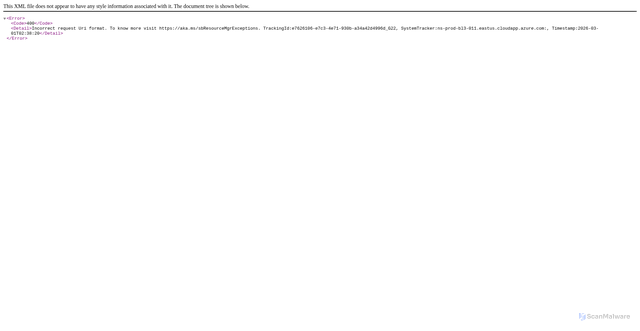 Security scan screenshot of https://ns-prod-bl3-011.eastus.cloudapp.azure.com