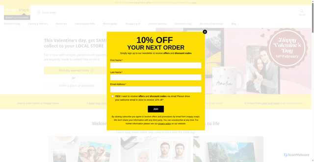 Security scan screenshot of https://snappysnaps.co.uk