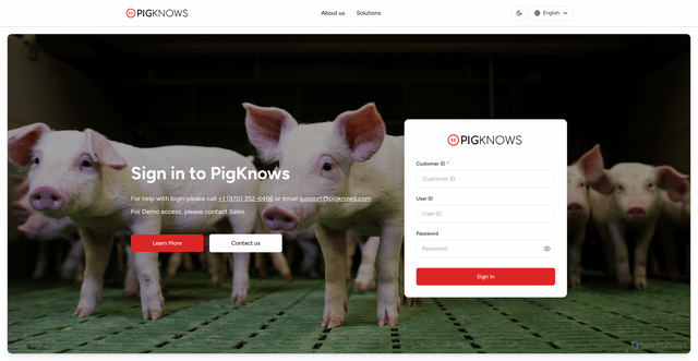 Security scan screenshot of https://app.pigknows.com