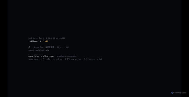 Security scan screenshot of https://tsuki-dp1lzafr25w3.edgeone.dev/