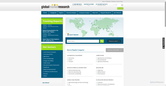 Security scan screenshot of https://researchonglobalmarkets.com