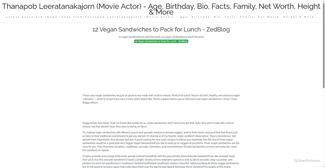 Security scan screenshot of https://nusaglobalmedia-dpsuywzva9wq.edgeone.app/12-vegan-sandwiches-to-pack-for-lunch-zedblog.html
