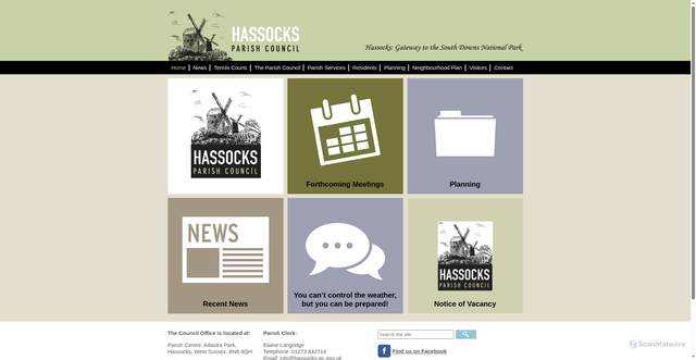 Security scan screenshot of https://www.hassocks-pc.gov.uk/