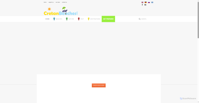 Security scan screenshot of https://www.cretanbeaches.com