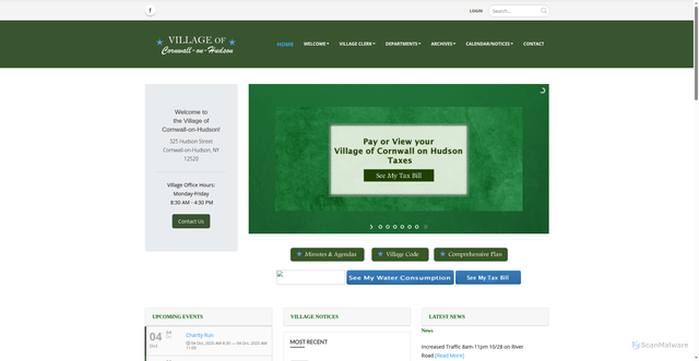 Security scan screenshot of https://cornwall-on-hudson.gov/