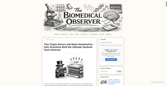 Security scan screenshot of https://biomedical-observer.pages.dev/
