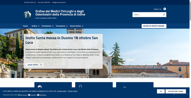 Security scan screenshot of https://www.omceoudine.it/