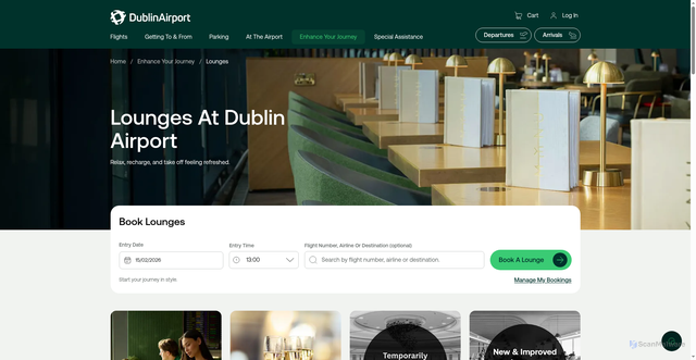 Security scan screenshot of https://www.dublinairport.com/
