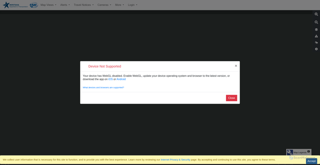 Security scan screenshot of https://511mt.net