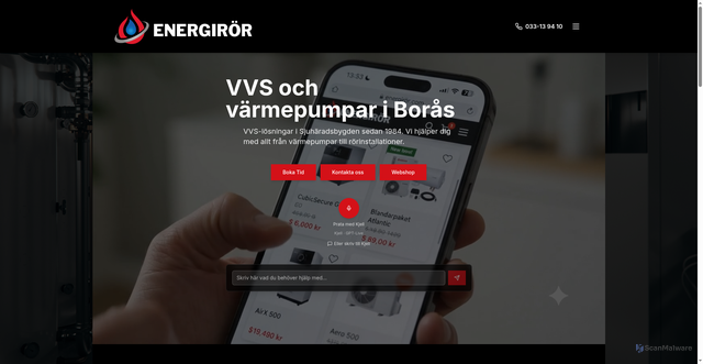 Security scan screenshot of https://xn--vrmepumpbors-gcby.se