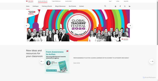 Security scan screenshot of https://www.macmillanenglish.com