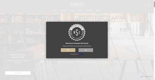 Security scan screenshot of https://stanleys.la/