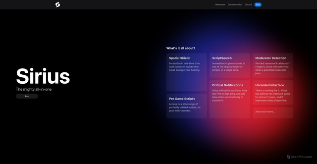 Security scan screenshot of https://sirius.menu