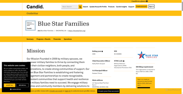 Security scan screenshot of https://www.guidestar.org/profile/80-0369895