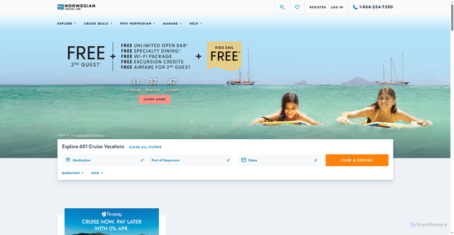 Security scan screenshot of https://app.ncl.com