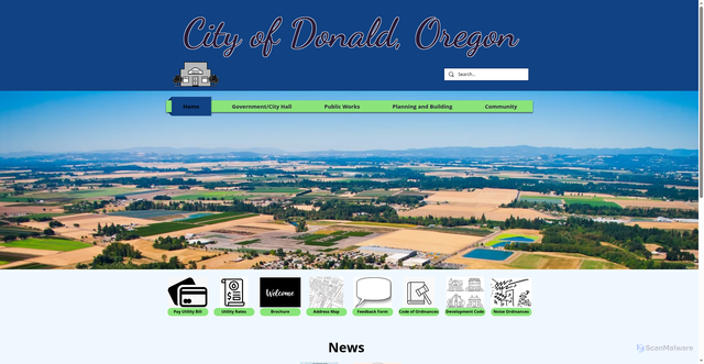Security scan screenshot of https://www.donaldoregon.gov/