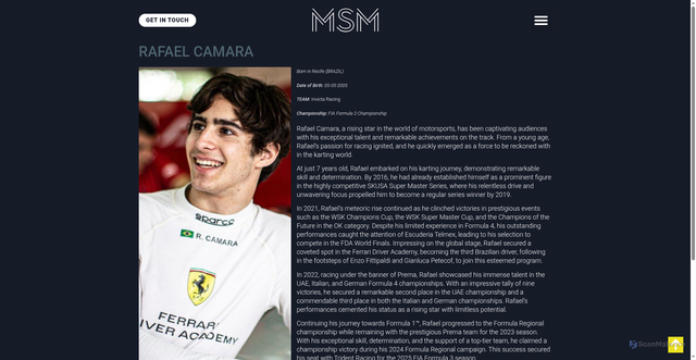 Security scan screenshot of https://msmgroup.com/rafael-camara-2/