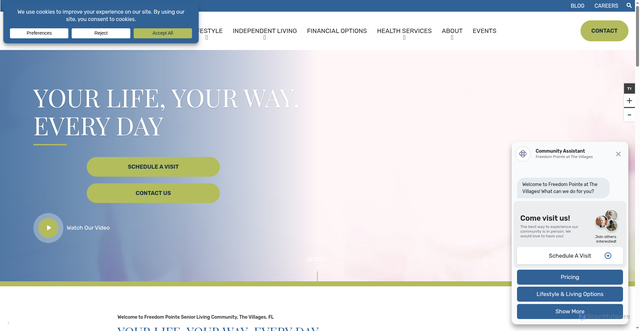 Security scan screenshot of https://freedompointefl.com/