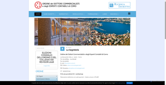 Security scan screenshot of https://www.odcec.como.it