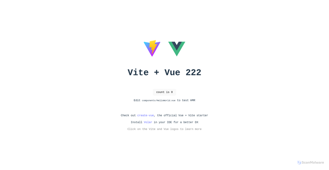 Security scan screenshot of https://vite-vue321-pld7osmq2vp.edgeone.dev/