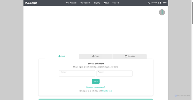 Security scan screenshot of https://iagcargo.com