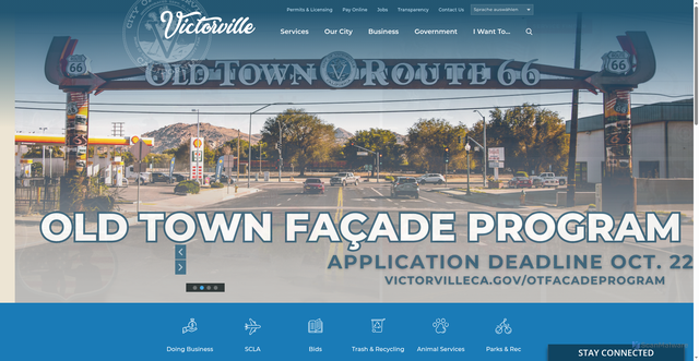 Security scan screenshot of https://www.victorvilleca.gov/