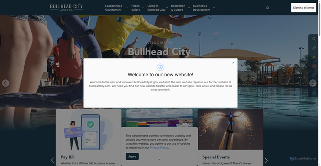 Security scan screenshot of https://www.bullheadcityaz.gov/