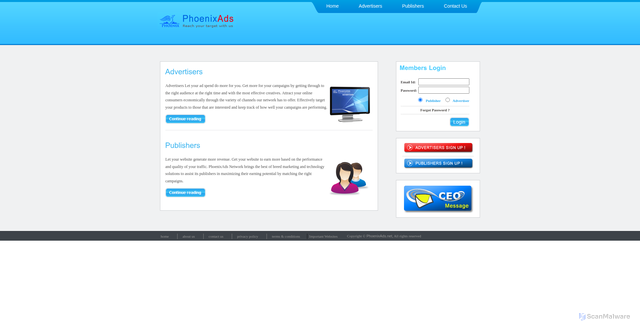 Security scan screenshot of https://phoenixads.net